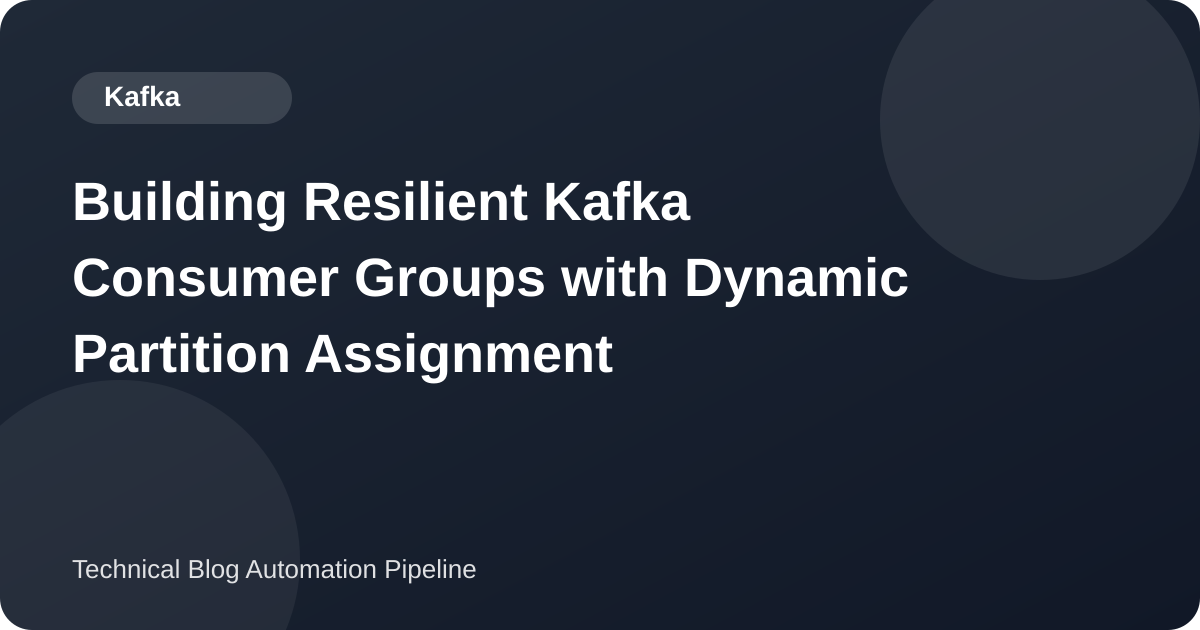 Kafka Consumer Groups Under Failure: What a Killed Consumer Costs with Range, Sticky, Cooperative and KIP-848 Assignment, Measured on Kafka 4.3.1