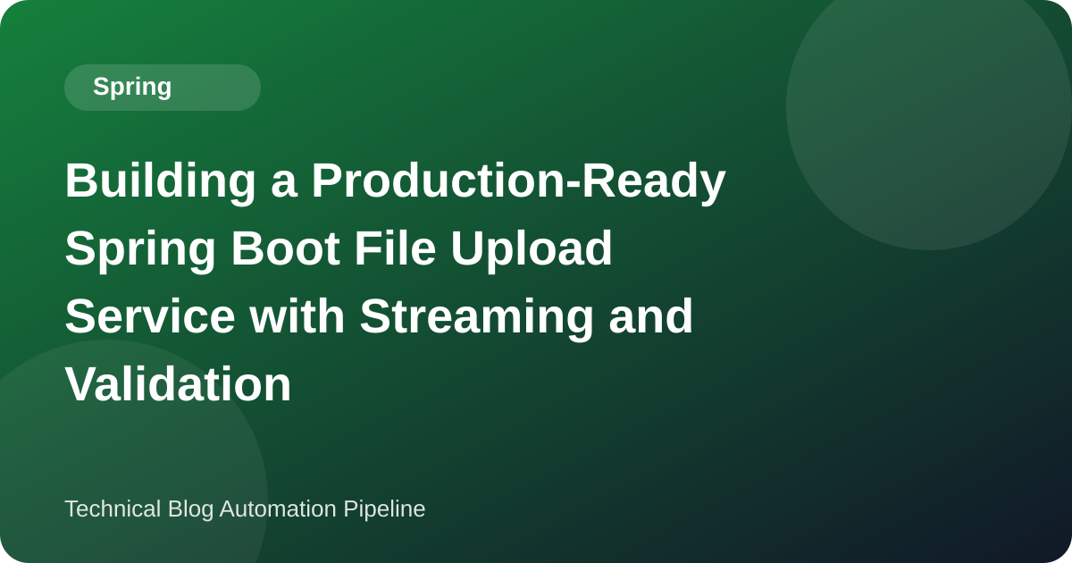 Streaming File Uploads in Spring Boot: 300 MB Under a 64 MB Heap, Measured in WebFlux and MVC