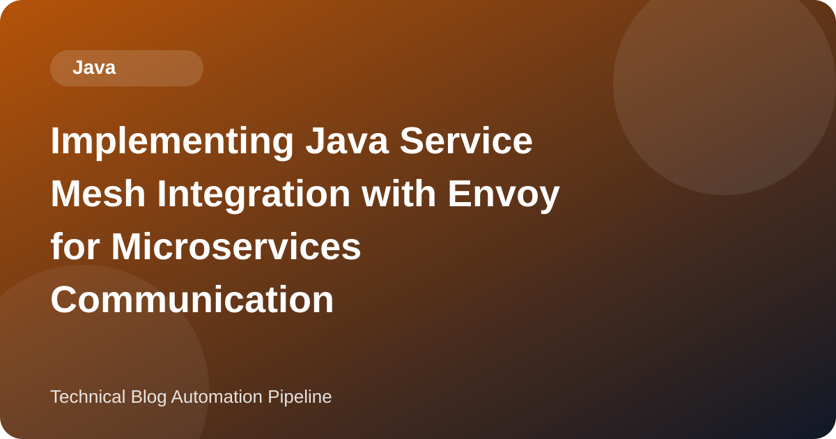 Envoy as a Sidecar for a Java Service: A Configuration That Loads, and What Retries, Timeouts, Outlier Ejection and Circuit Breakers Actually Do